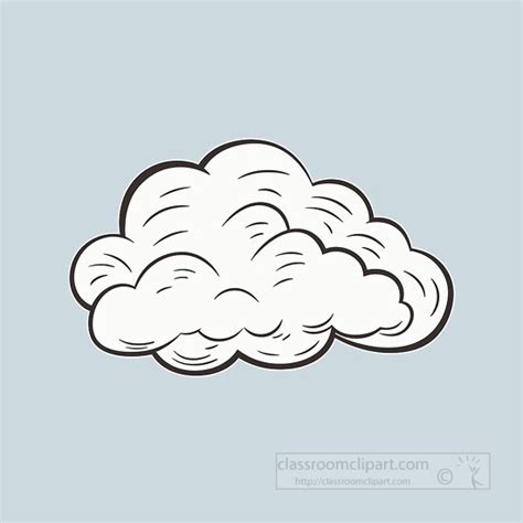 Weather Clipart Soft Fluffy White Cloud Cartoon