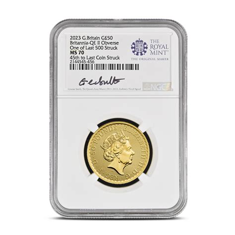 British Britannia Oz Gold Coin Ngc Ms Last Struck Queen