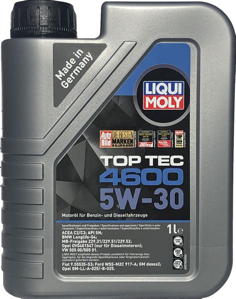 Liqui Moly 5w 30 Top Tec 4600 1 Litro Comprare Lolio Motore