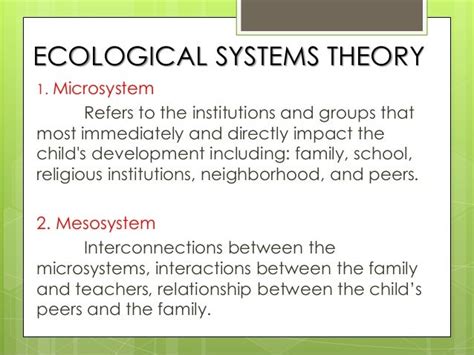 Ecological Systems Theory