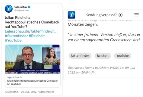 ÖRR Blog on Twitter Der ARD Faktenfinder musste den Artikel über