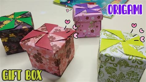 ORIGAMI GIFT BOX TUTORIAL CARA MEMBUAT GIFT BOX DARI KERTAS ORIGAMI