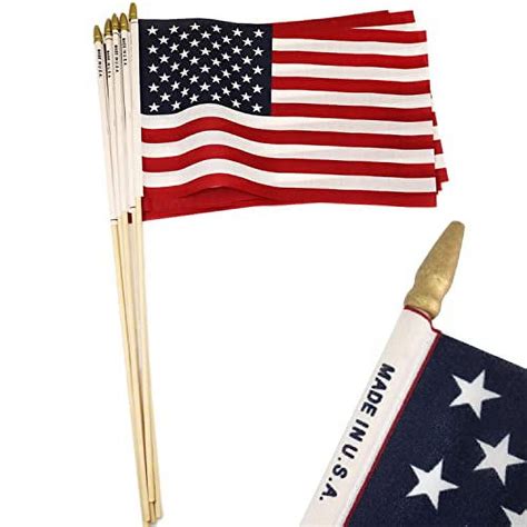 Texpress Us Stick Flags 12 Pack 8x12 Inch Handheld High Quality