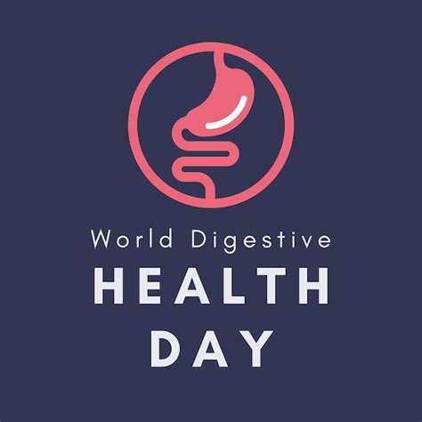 Premium Vector A Poster Of World Digestive Health Day