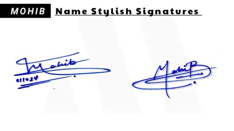 Mohib Name Signature Style Letter M Signature Style M Stylish