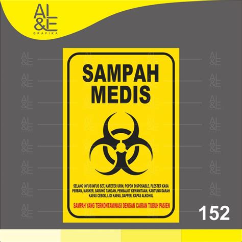 Jual 152 STIKER SAMPAH INFEKSIUS DAN NON INFEKSIUS SAMPAH MEDIS DAN