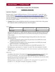 Eco Assignment Answer Pdf Eco Macroeconomic Theory Iii