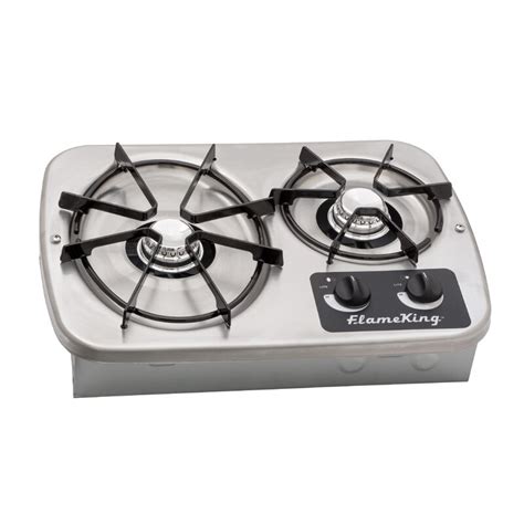 Flame King Lp Gas Drop In Burner Rv Cooktop Stove Stainless Steel