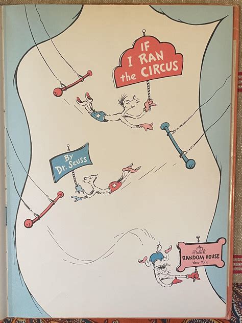If I Ran The Circus By Dr Seuss Good Hardcover 1956 1st Edition