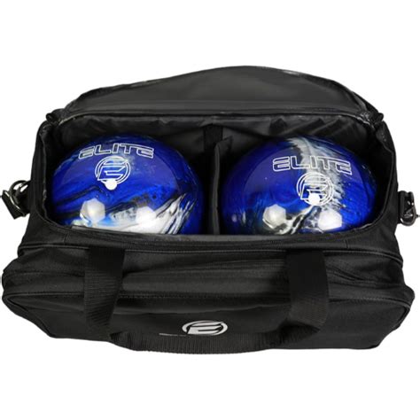 Elite Deluxe 2 Ball Plus Double Tote Bowling Bag With Shoe Storage Poc