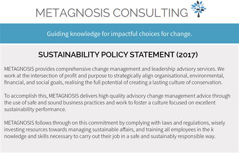 Sustainability Policy Infographic 6 Metagnosis Consulting