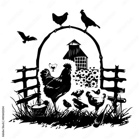 Farm Silhouette Farm Scene Farm Scene Dxf Farm Scene Png Farm Scene