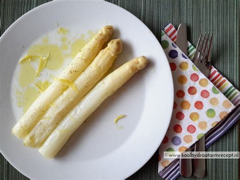 Asperges In Citroendressing Recept Recepten Voedsel Idee N Asperges