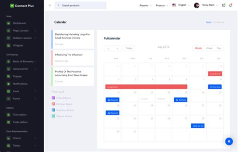 Best Bootstrap Admin Template with calendar | BootstrapDash