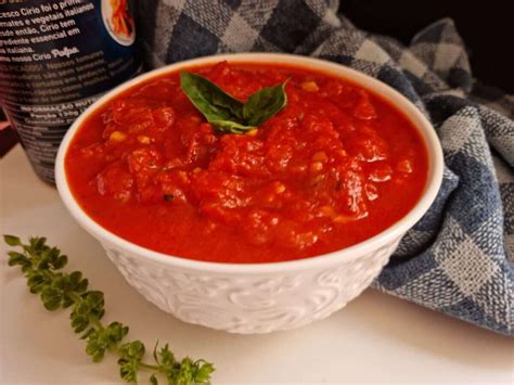 Molho De Tomate Pelado Fácil E Rápido Panela No Fogo