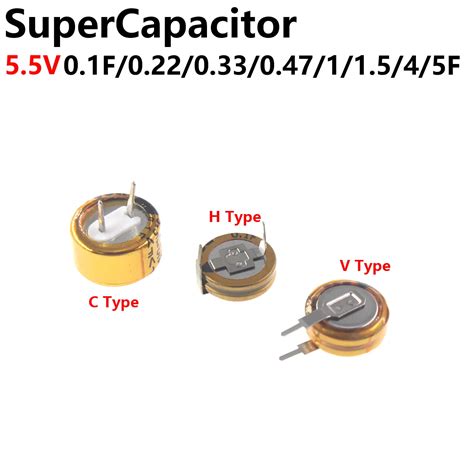 Supercondensador Tipo C Tipo H 10 Piezas V 5 5 V 0 1F 0 22F 0 Png