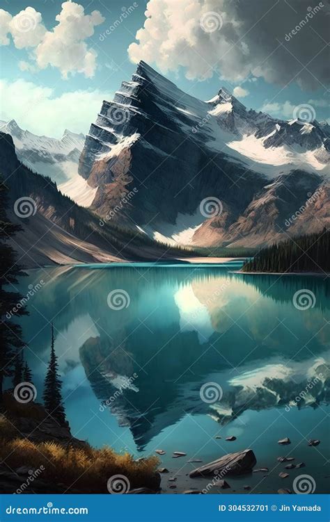 Lake Louise In Banff National Park Alberta Canada This Is A 3d