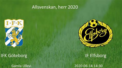 Fotboll IFK Göteborg IF Elfsborg 14 juni 2020 YouTube