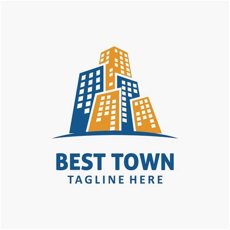 Premium Vector City Town Building Logo Design