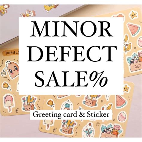 Jual Minor Defect Sale Sticker And Kartu Ucapan Tanpa Amplop Shopee