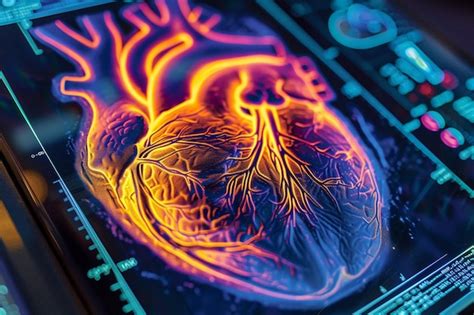 Premium Photo | Annotated PET scan of the heart assessing myocardi generative ai