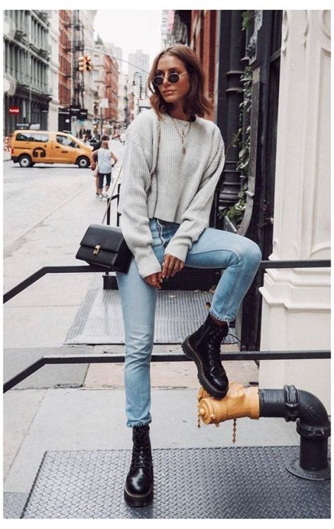 How To Wear Combat Boots In 2023 Casual Fall Outfits Winter Outfit