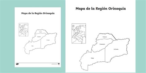 Dibujo De La Regi N Orinoqu A Mapas Twinkl Colombia