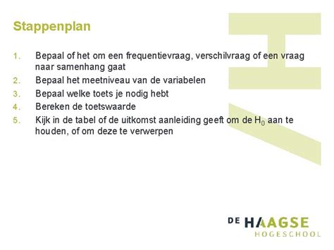 Statistiek Hoorcollege Samenhang Tussen Variabelen Stappenplan