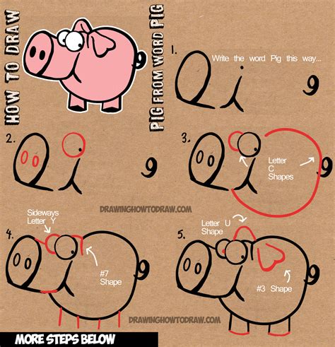 Easy Drawings Of Baby Pigs By Step