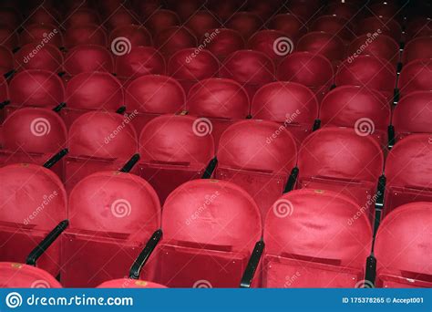 Classic Rows Of Empty Reddish Seats In Theatre Stock Image Image Of Indoor Background 175378265