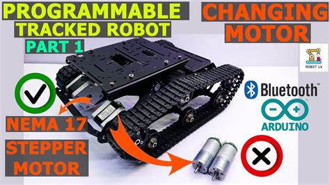 Programmable Tracked Robot Part 1 Nema 17 Stepper Motor Mounting