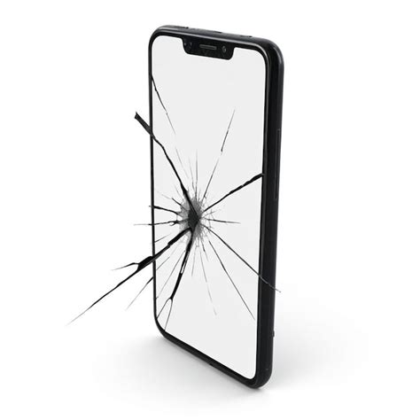 A Broken Phone With A Broken Screen That Saysiphoneon It Premium Ai