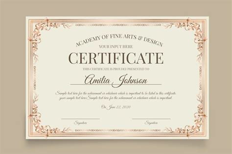 Premium Vector White Elegant Certificate Template In 2024