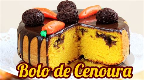 Bolo De Cenoura Fácil Já Sai Recheado Do Forno