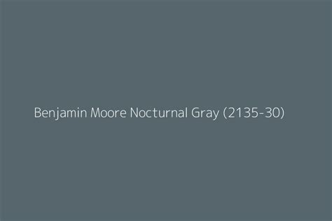 Benjamin Moore Nocturnal Gray Color Hex Code