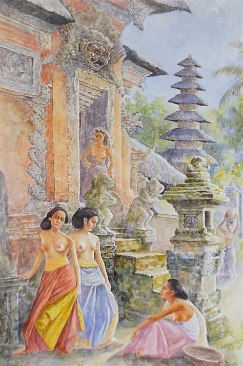 Balinese Girls Painting, Traditional Painting, Wall Hangings, Art Deco ...