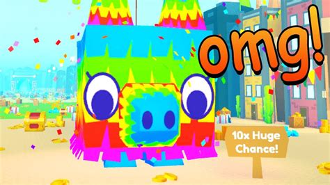 I Beak Giant Piñata Can I Get Huge Piñata Cat In Pet Simulator X Roblox