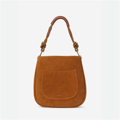 Sac en cuir suède holly hobo Vanessa Bruno ambre La Redoute