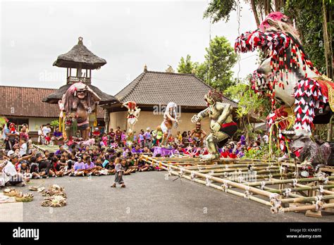 Bali Indonesia March Balinese Statue Ogoh Ogoh Ready For Ngrupuk