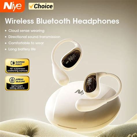 Niye Ows Earhook Sports Headset Air Conduction Wireless Bluetooth