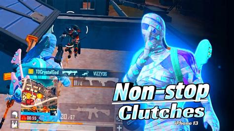 Non Stop Clutches Solo Vs Squad Aggressive Clutches Bgmi Iphone