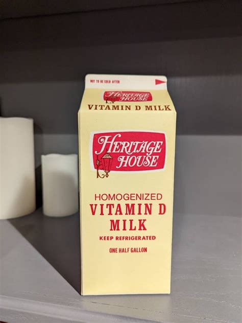 Nos 1980 S Heritage House Milk Waxed Milk Carton Or Etsy