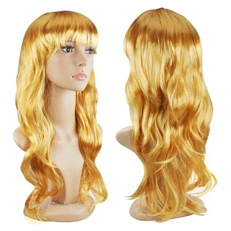 Womens Ladies Long Wavy Curly Fancy Dress Cosplay Wigs Pop Party Costume Full Ebay