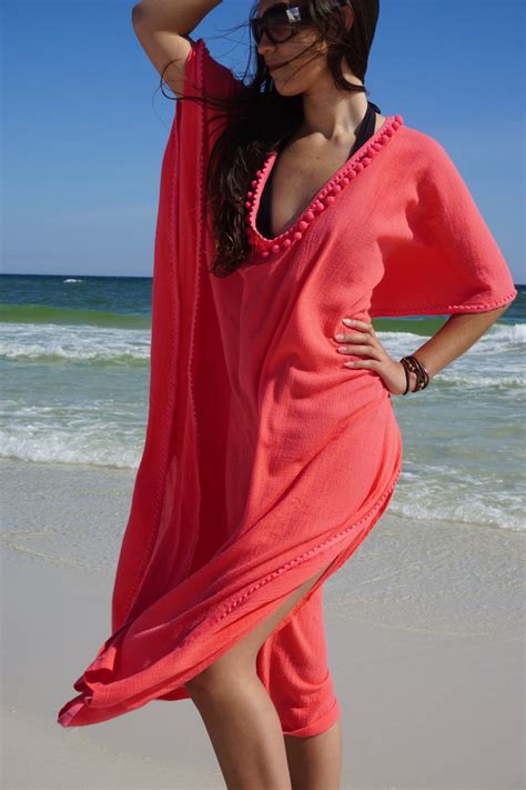 Beach Cover Ups Short Coverup With Pom Poms Swimsuite