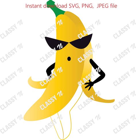 Funny Banana Svg Png Jpeg File Instant Download Etsy