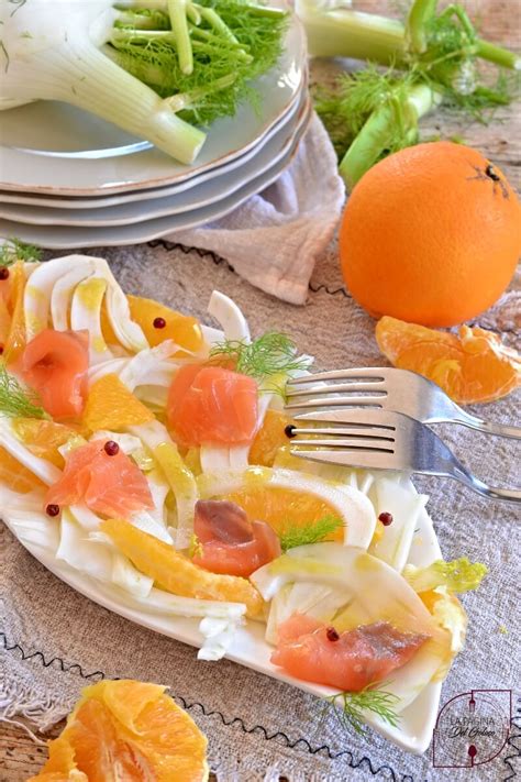 Insalata Di Finocchi Arance E Salmone Affumicato Antipasto Di Natale