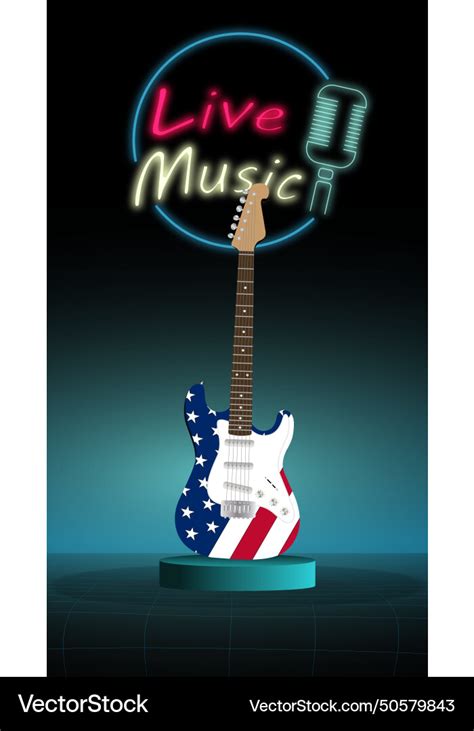 Guitar live music Royalty Free Vector Image - VectorStock