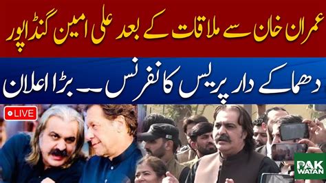 Ali Amin Gandapur Media Talk After Meeting Imran Khan Pakwatan Tv