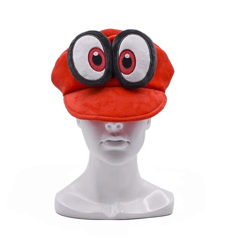 Anime Super Mario Cosplay Big Eye Odyssey Cappy Red Hat Mario Soft