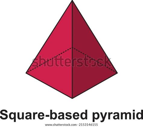 Square Based Pyramid Abstract Triangle T Shirt Design Stock Vector